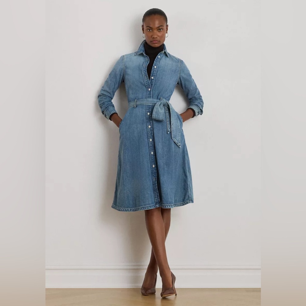 Ralph Lauren Belted Denim Shirtdress